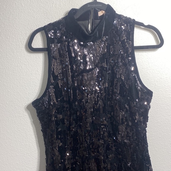 Forever 21 Contemporary black sequin and velvet dress - Picture 4 of 6